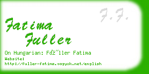 fatima fuller business card